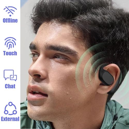 Leopacat Language Translator Earbuds,Two Way Real Time Translator Device for 74 Languages 70 Accents,4 Translation Modes,Bluetooth 5.1,Support Music Call,Compatible with APP for Travel Learning — view 2
