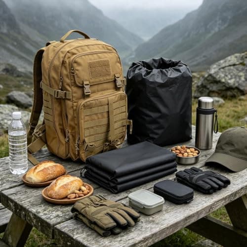 Acunny Waterproof Backpack 10 Pieces Heavy Duty Lining Matte Black — view 3