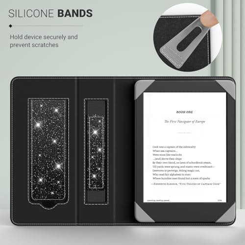 MoKo Universal Case for 6 inch kindle eReaders and Tablets, Glitter Black — view 3