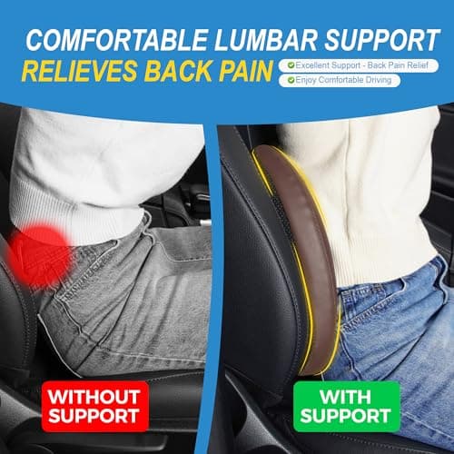 Lofty Aim Lumbar Support Pillow for Car, Car Seat Back Support for Driving — view 4