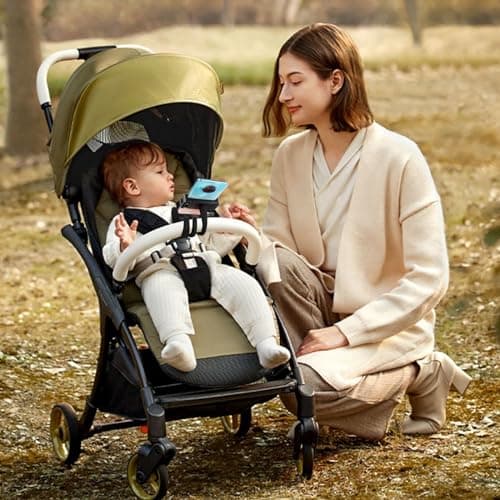 GMHLLES Pram Phone Holder - Safe, Stable & Adjustable for Strollers, Cars & Home (Black) — view 6