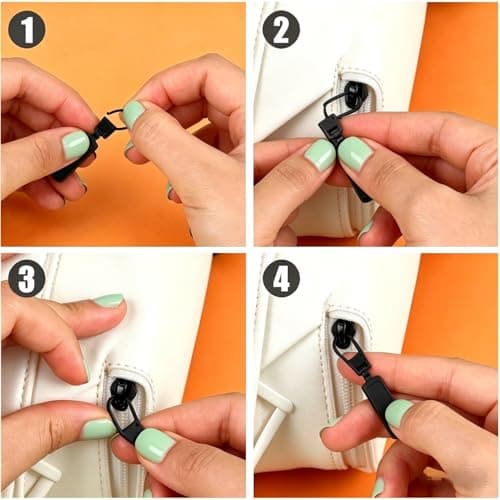 JXAurix 6 Piece Zip Repair Set, Zip Repair Kit Replacement Zipper for Zip Metal Zipper Pull for Clothes, Luggage, Backpacks and Suitcases — view 4