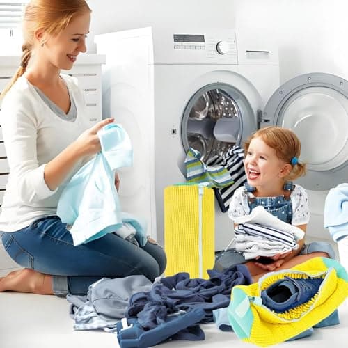 2 Pack Shoe Washing Machine Bag Shoe Trainer Washing Machine Bag Mesh Laundry Bags Shoe Bags for Travel Reusable Shoe Cleaning Bag for All Shoe Sizes (Yellow) — view 4
