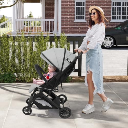 SOLIDEE Baby Stroller Pushchair, Compact Travel Pram with Adjustable Seat — view 2