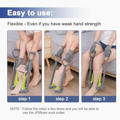 Fanwer Compression Sock Aid Device - Sock Aids for Compression Stocking - Helper Device for Putting on Hosiery - Regular Size 2024 Design — view 2