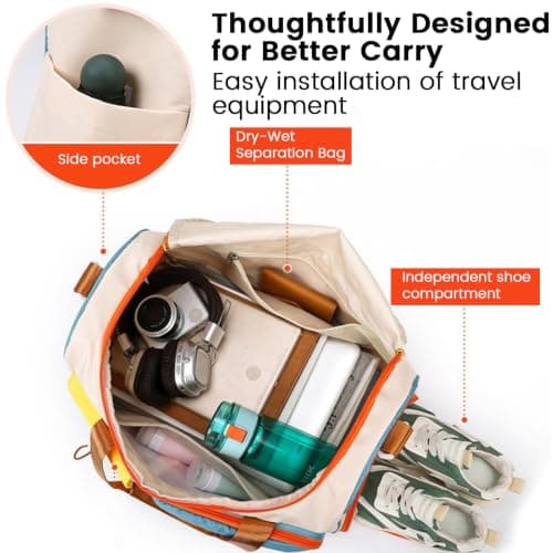 Foldable Travel Duffle Bag,Waterproof Lightweight Holdall Luggage Bags — view 4