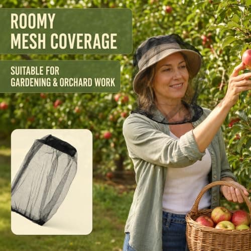 4 Pcs Mosquito Head Net, Midge Nets for Head, Nylon Mosquito Head Protecting — view 6