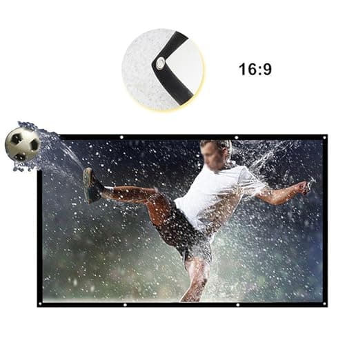 BONKZEBU Foldable Projection Screen with Hook and Tape, for Home Theater — view 2