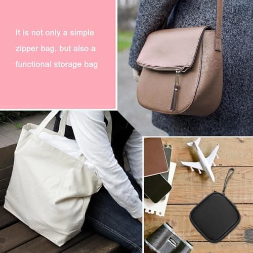 Hohopeti Small Travel Electronics Organizer Bag with Cable Storage Pouch Compact Power Adapter Case for Chargers USB Drives Earphones Elastic Practical Carry Pouch for Cables and Gadgets Black — view 2