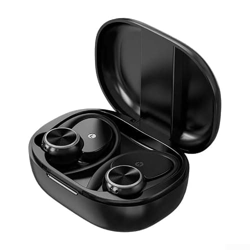Noise Cancelling Headphones Wireless LED Display Black (White) — view 6