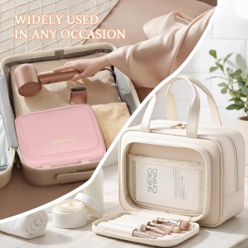 SYEXDZON Full Size Toiletry Bag, Multi-compartments Makeup Bag — view 6