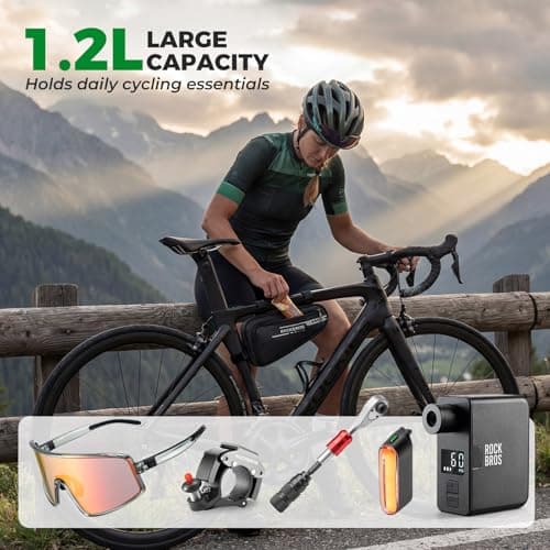 ROCKBROS Bike Triangle Frame Bag Reflective Under Top Tube Pouch — view 2