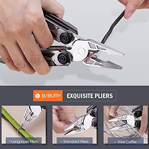 BIBURY Multitools Pliers, 18 in 1 Titanium Plating Multi-Tool — view 2