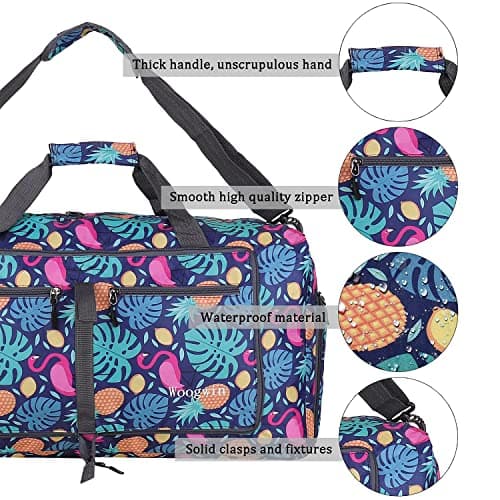 ehsbuy 60L Foldable Travel Duffle Bags for Men Women Large Holdall Waterproof Overnight Weekend Bags for Gym Luggage — view 4