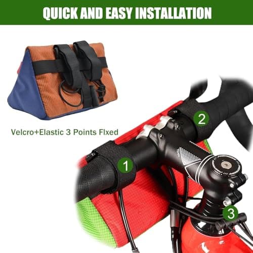 HTU Bike Handlebar Bag Kids Bicycle Front Basket Pack Waterproof Bikes Bag Mountain Bike Small Bicycle Handle Bar Bag for Boys Girls Men Women — view 3