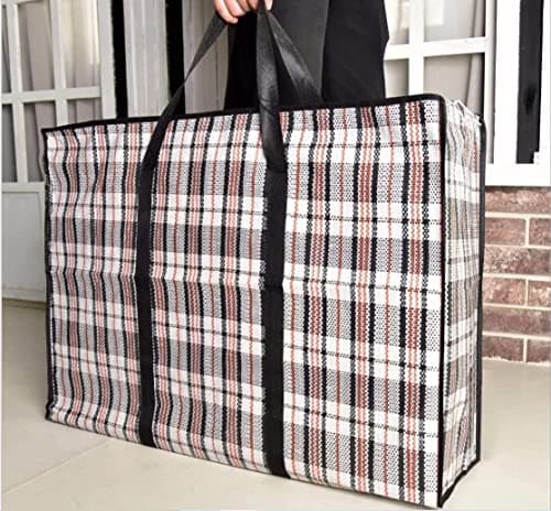 Ctop 2 Packs Extra Large Laundry Bag.Strong Storage Shopping Bags.Plastic Box Shape Clothes Bag for Travel Packing Moving & Storage– Waterproof Fabric with Zip to Keep Clean. 80x55x24CM — view 4