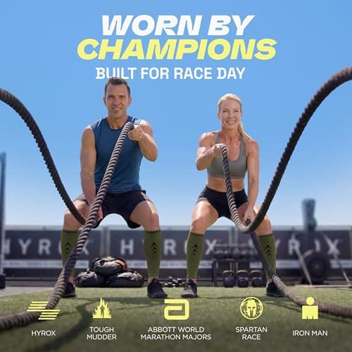 Rymora Calf Compression Sleeves for Men & Women (Ideal for Sports, Running, Shin Splints & More) (One Pair) (Olive Green) (Medium) [M] — view 3