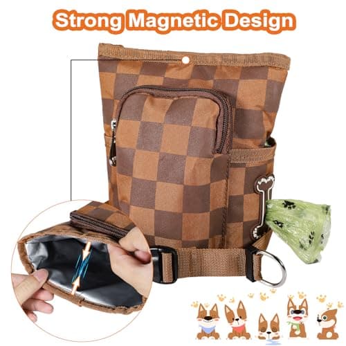 PUGTOW Hands-Free Dog Treat Pouch Magnetic 4-Way Waist Crossbody Bag — view 5