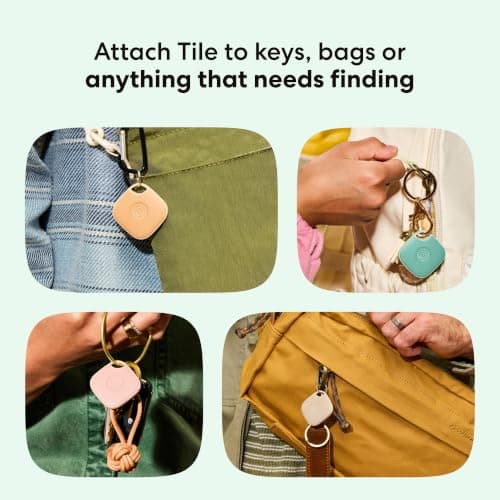 Life360 Tile - Bluetooth Tracker, Keys Finder and Item Locator for Keys, Bags and More. Phone Finder. Both iOS and Android Compatible. 1-Pack (Dune) — view 2