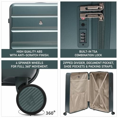 Aerolite Premium Extra Large 32in 144L FlexShell Hard Shell Suitcase — view 4