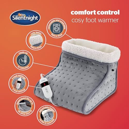 Silentnight Electric Foot Warmer, Grey — view 3