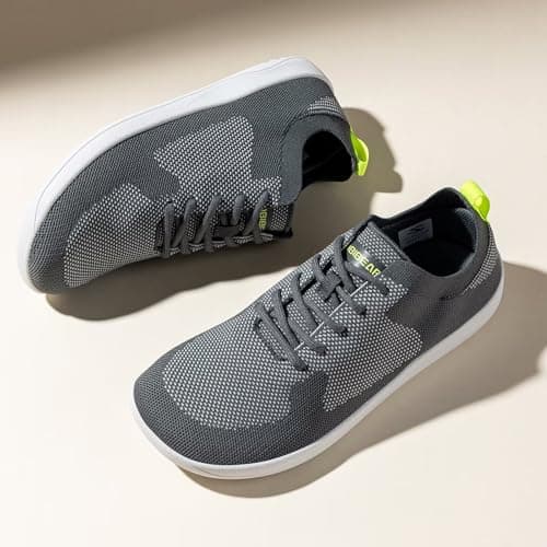 HOBIBEAR Women Barefoot Shoes Men Wide Toe Box Trail Running Mesh Trainers Breathable Comfortable Zero Drop Sole Minimalist for Outdoor Casual Daily Gym Travel Training Walking Grey 8.5 — view 5