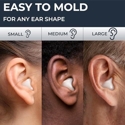PQ Wax Ear Plugs for Sleeping, Swimming - 15 Soft Noise Cancelling Silicone Gel Wax Earplugs for Sleep and Swimmers, Ear Protection with Sound Blocking, (15-Pillows), Color: White — view 5