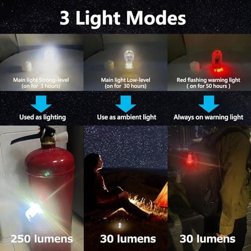 SROOS 2PCS MINI LED Lantern Torch, Rechargeable Waterproof EDC Keychain Small LED Flashlight for Camping, Portable Magnetic Small Stick Lamp Torch Light(2PCS Warm White) — view 3