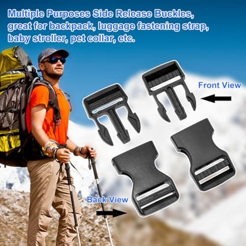LICQIC Plastic Side Release Buckles, 4 Pcs 25 mm — view 5