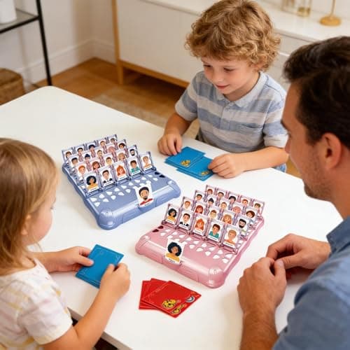 Family Board Games, Educational Learning Experience, 1 Piece, Gàming Gùèss Whò? Card Game, 2 Player Guessing Games, Interactive Gameplay Design, For Boys Girls Family Home School Travel Camping — view 4