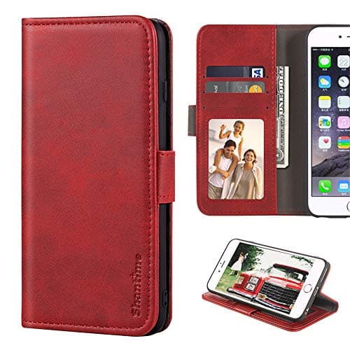 Shantime Faux Leather Case for ZTE Telstra 5G Hotspot 2 - Red