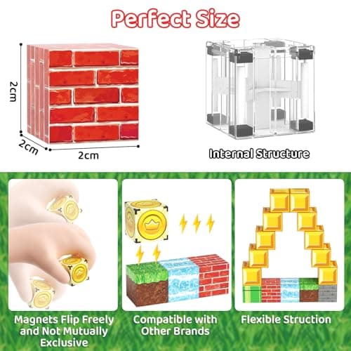 Magnetic Blocks Travel Toy for Kids: 35pcs Adventure Iron Case Building Set — view 3