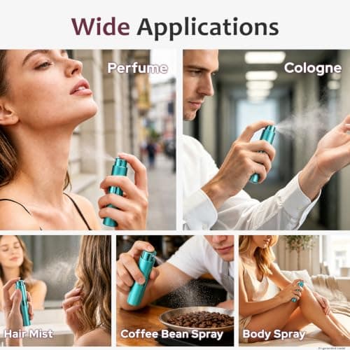 Toureal Travel Perfume Atomiser Refillable, 8ml Atomiser Spray Bottle,Cyan — view 6