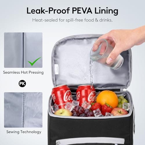Lifewit 31L Backpack Cooler with Multi-Pockets & Bottle Opener, Blac — view 5
