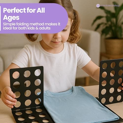 Event Decor Shop T-Shirt Folding Board, Durable Clothes Folder, Black — view 6