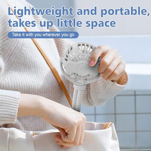 SOPOKE Mini Portable Baby Stroller Fan,3 Speed Personal Handheld Fan,Battery Operated Rechargeable 360° Flexible Tripod Cooling Fan, Suitable for Car Seat Crib Treadmill Golf Cart Travel(Yellow) — view 6
