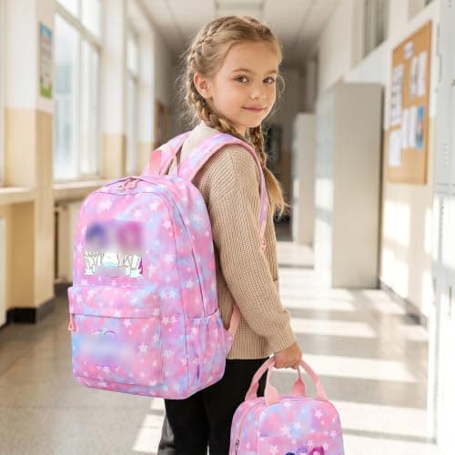 Alaiyaky Colorful 3Pcs School Bags Set (Pink) — view 3