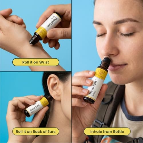Herb Tantra Travel Ease Roll On | Non Drowsy Formula | Combat Nausea, Motion Sickness,Morning Sickness,Vertigo, Dizziness | Spearmint, Ginger & Grapefruit Essential Oil — view 6