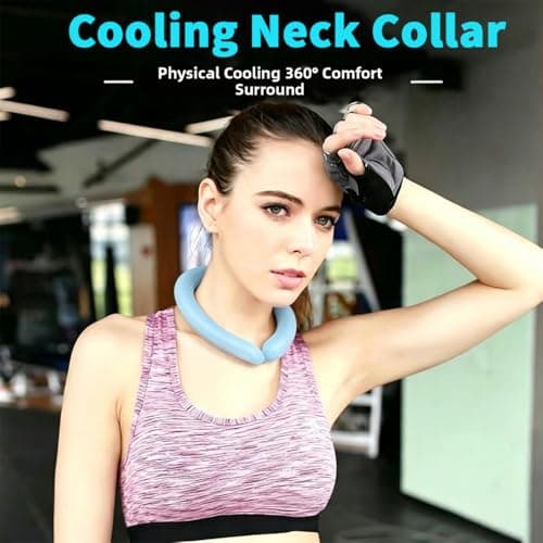 2 Pack Reusable Ice Neck Cooler Tube, Leak-Resistant Cooling Neck Ring Suitable for Summer Heat Relief, Sports, Outdoor Work & Travel, Camping (Purple*2) — view 3