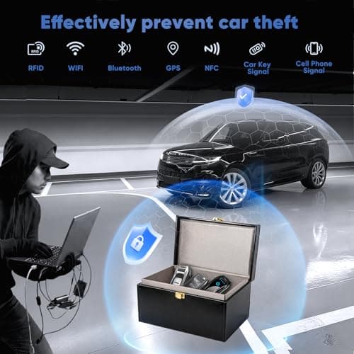 Dayacoco Faraday Box Large 22.2×13×10.5cm for Car Keys with 2 Pouches — view 4