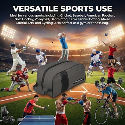 Waterproof Sports Boot/Shoe/Travel Bag for Football Cricket Rugby Golf Toiletry Gym for Men/Women (Grey) — view 4