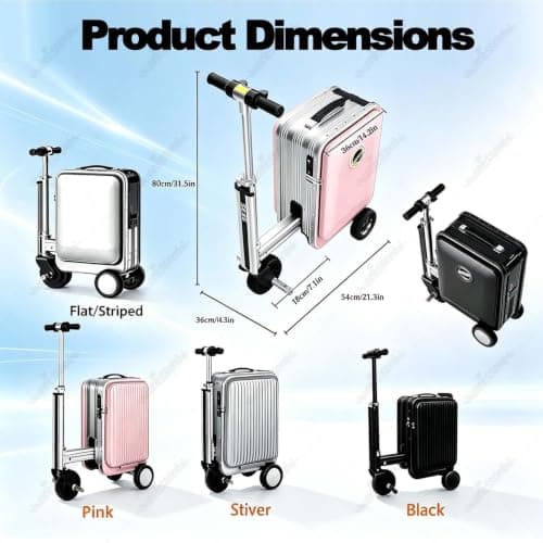 Portable Rideable Suitcases,Electric Rideable Suitcase 20l D-Black — view 2