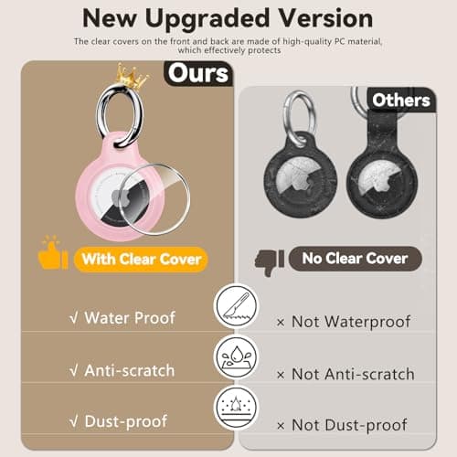 TNSNK for AirTag Holder Keyring, 1 Pack,Pink — view 3
