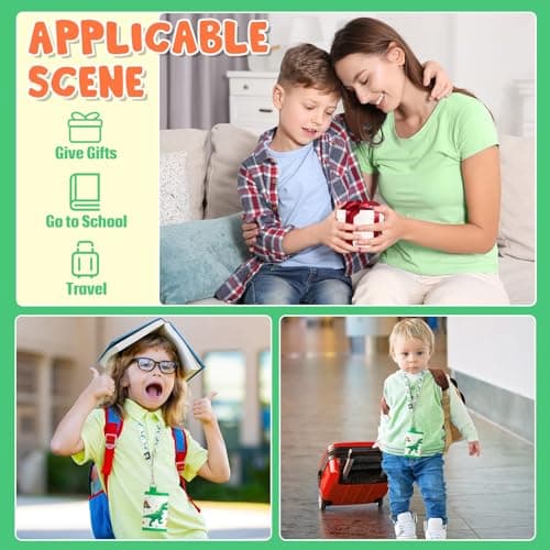 WAWSAM Kids Dinosaur Wallet - Trifold Toddler Wallet with Lanyard, Zippered Coin Pocket, Card Holders for Boys Ages 4-12 — view 6