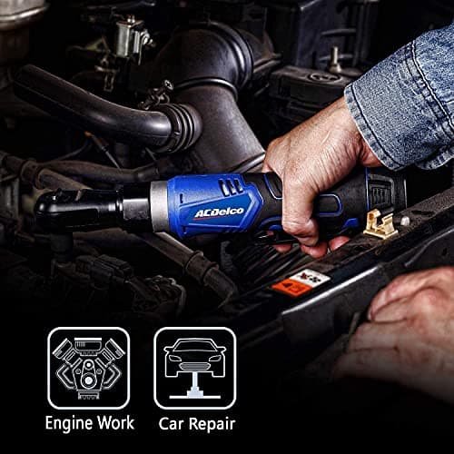 ACDelco ARW1209-K9 G12 Lithium-Ion 12V (10.8V) Electric 3/8" & 1/4" Cordless Ratchet Wrench Power Tool Combo Kit | Tool Set Includes x1 Battery Pack, Charger & Canvas Bag — view 5