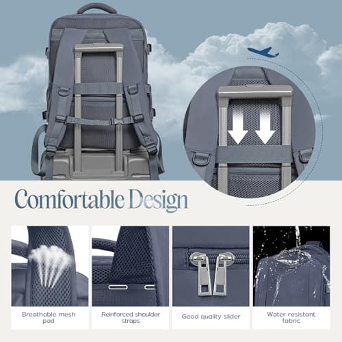 Xkdoai for Easyjet Cabin Bag 45x36x20,Backpack with TSA Approved Clear Bag — view 6