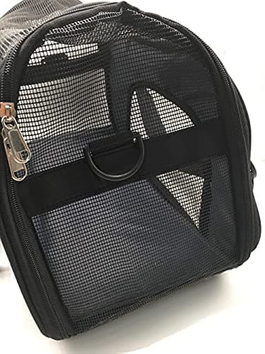 TIYOLAT Pet Carrier Bag, Airline Approved Duffle Bags, Pet Travel Portable Bag Home for Little Dogs, Cats and Puppies, Small Animals (M, Black) — view 5