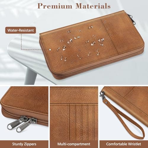 FINTIE Passport Holder Travel Wallet for Family — view 6