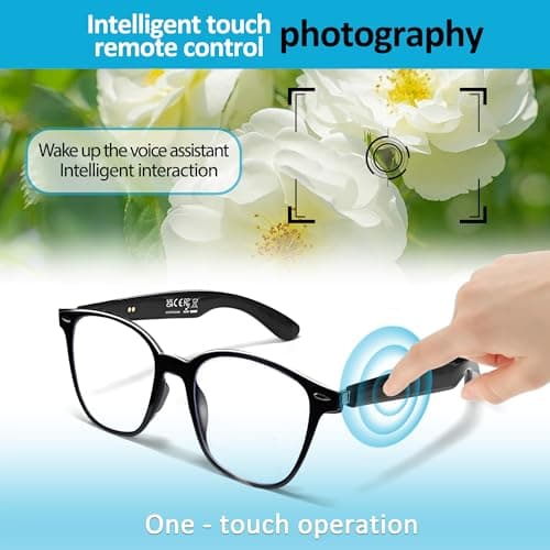 Indelala AI Smart Glasses, Bluetooth 5.4 with Open-Ear Speakers & Voice Assistant, Real-Time Translation, Anti-blue light lenses​ for Business,Driving, Travel, Cycling, Outdoor Activities. — view 4