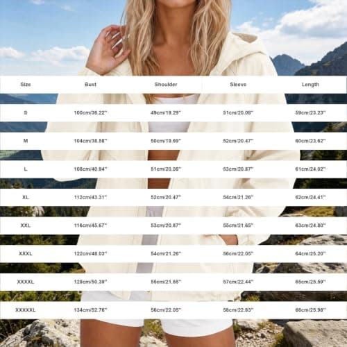 waterproof jacket women hiking warm rain coats for women waterproof Summer Long Sleeve Full Zip Raincoat with Hooded Breathable Windbreaker Softshell Jackets with Pockets for Hiking Walking Cycling — view 3